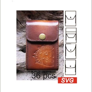 Leather Playing Card Case SVG Pattern – 36 Card Deck Template