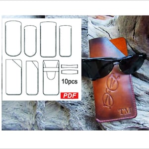 glasses case pattern - leather glasses case pdf-pattern eyeglass case-pdf leather eyeglass case