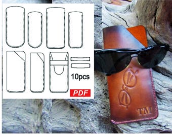 Patrón de estuche para gafas - estuche de gafas de cuero pdf-patrón estuche para gafas-pdf estuche para gafas de cuero