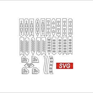 Leather Bookmark SVG Pattern – Corner Marker Template (Digital Download)