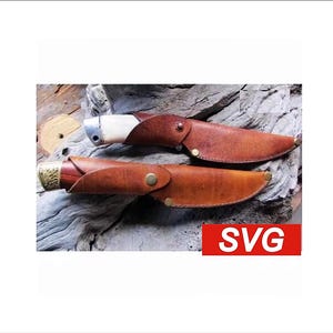 Knife scabbard pattern svg / Leather scabbard svg/ Leather scabbard pattern /  Knife scabbard - template / Scabbard svg