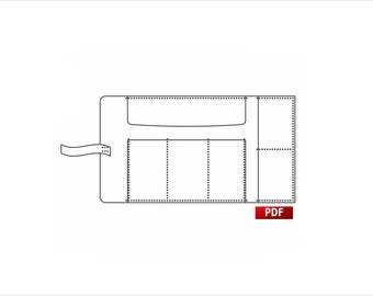 Leather Wallet PDF Sewing Pattern, Minimalist Card Holder Template (Digital Download)