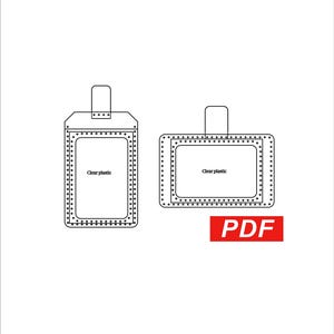 革製IDカード＆パスポートタグテンプレート - DIYバッグタグ（PDFパターン）