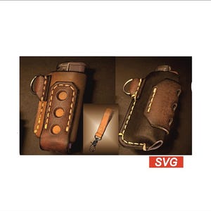 Leather lighter case SVG pattern