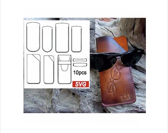 Leather Glasses Case SVG Template – DIY Handmade Pattern (Digital Download)