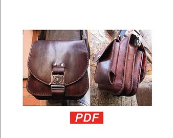 Men's Crossbody Bag Project (PDF) - Leather Messenger Bag Sewing Pattern