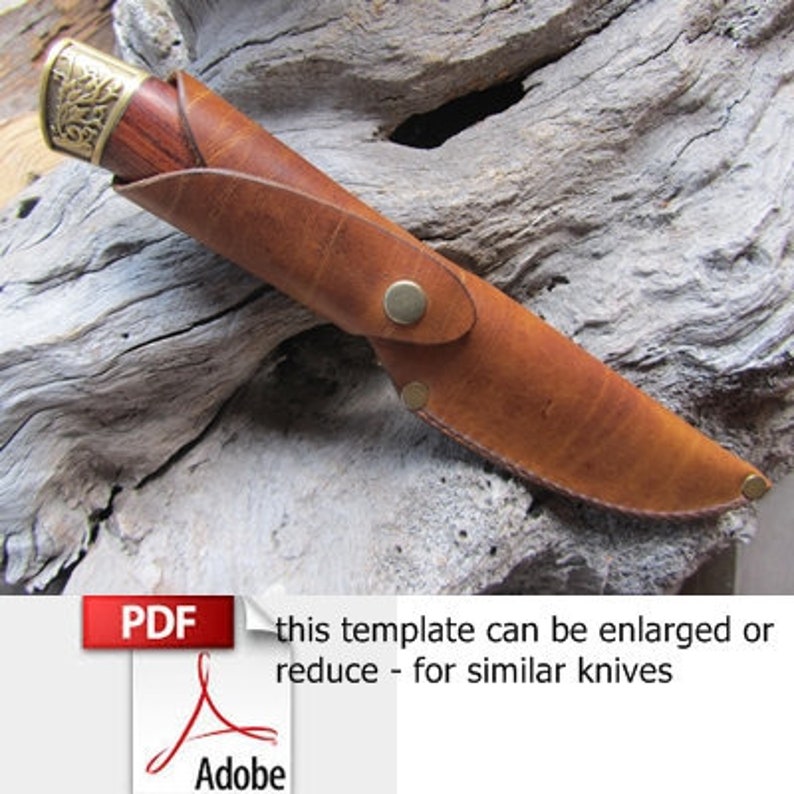 Knife scabbard pattern PDF / Leather scabbard PDF / Leather Etsy