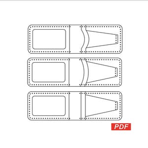 Leather Wallet Template PDF, DIY Pattern, Card Holder, Instant Download
