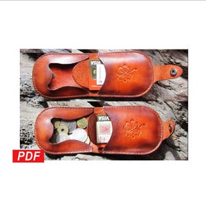 Patrón de monedero de herradura en PDF - Patrón de monedero de cuero DIY - Patrón de portamonedas de herradura - Portamonedas de herradura