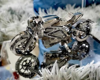 3D Metal Motorcycle Puzzle: DIY Mechanical Model Kit