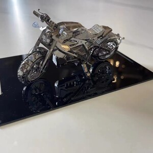 3D Metal Motorcycle Puzzle: DIY Mechanical Model Kit image 5