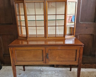 Rare Waring and Gillows  Display Cabinet With Two Door Cupboard