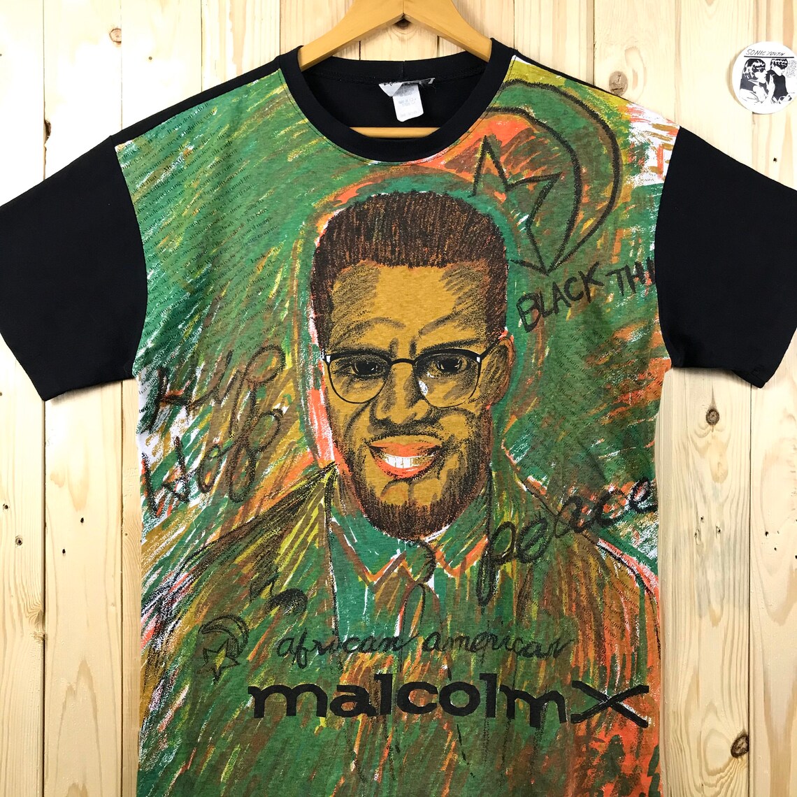 malcolm x 90s t shirt