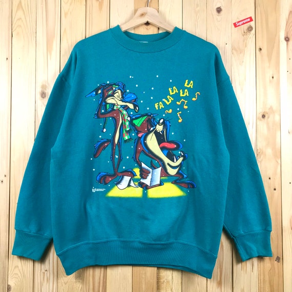 Vintage legend cartoon tazmanian looney tunes swea