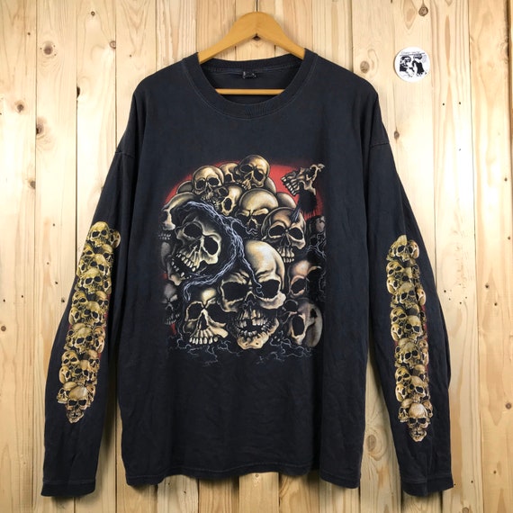 Vintage 90s skull poose fashion victim longsleeve