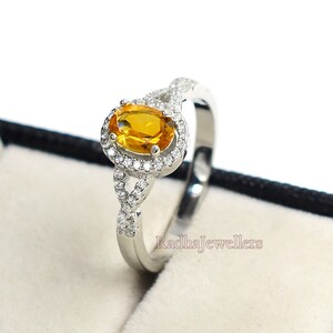 Natural Citrine Ring, 925 Sterling Silver, November Birthstone, Engagement Ring, Citrine Jewelry, Women Ring, Engagement Ring, Gift For Her