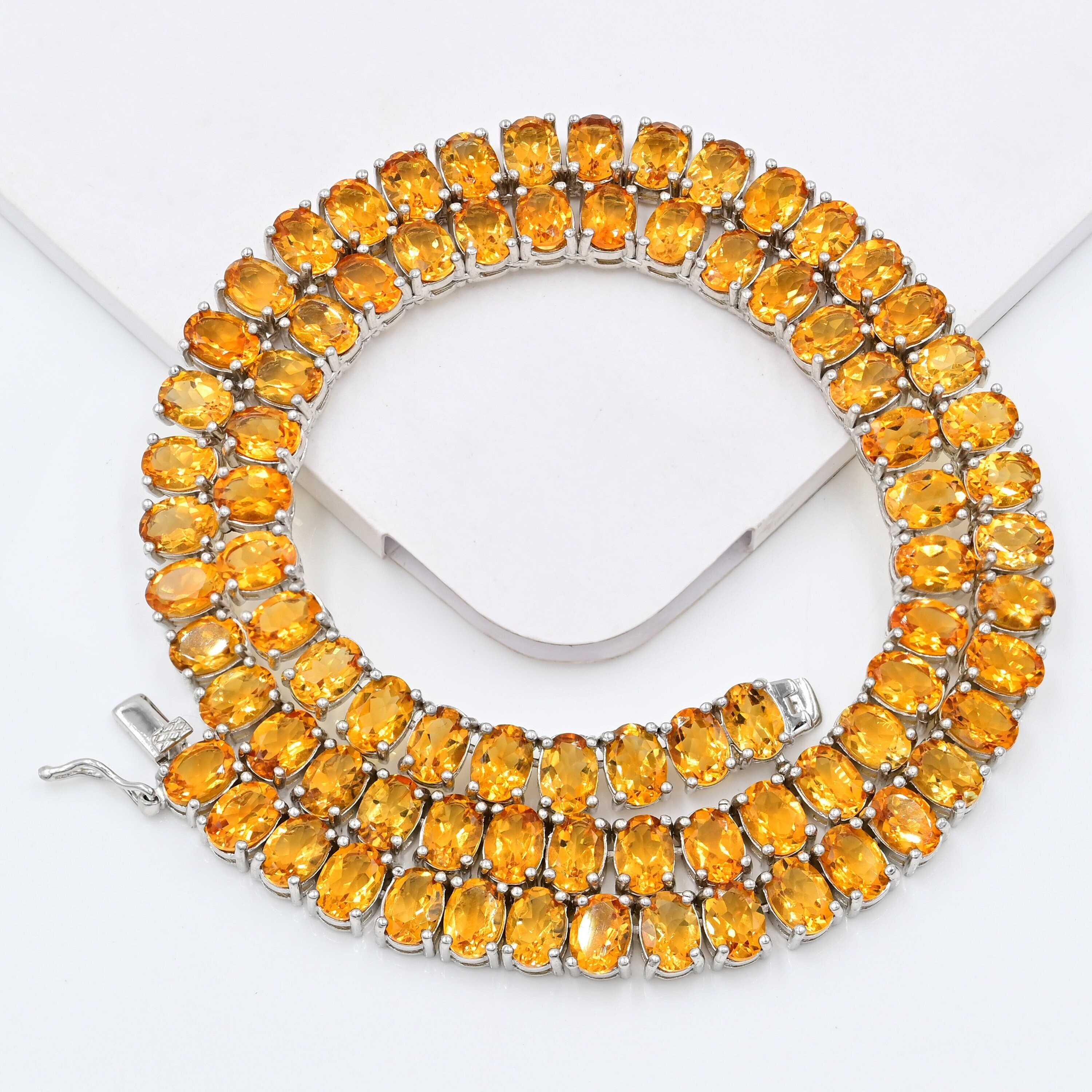 Citrine shop tennis necklace