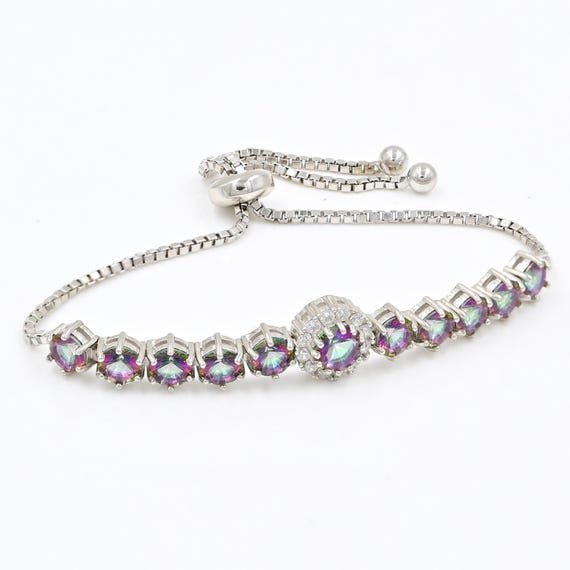 天然 ミスティック トパーズ ブレスレット レディース イエローゴールド 加工 天然石 お守り 40代 50代 ブランド 天然 ミスティック トパーズ ブレスレット レディース ピンクゴールド