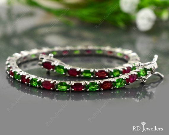 Garnet and deals emerald bracelet