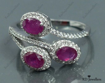 Anello con rubino naturale, anello con pietra preziosa, anello in argento 925, gioielli con rubino, anello con pietra portafortuna, gioielli in argento, regalo di nozze, regalo di compleanno, regalo per lei