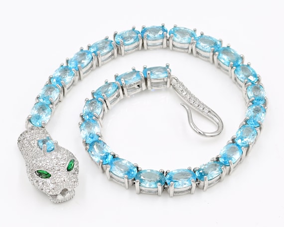 Blue zircon bracelet outlet