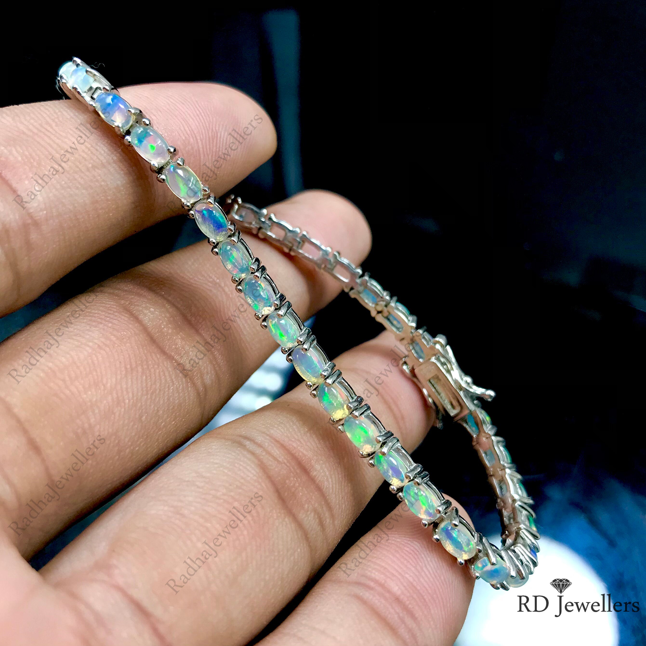 Natural Opal Bracelet, Welo Fire Opal Bracelets, 925 Sterling Silver  Bracelets, Opal Bracelet, at Rs 9105/piece | जेमस्टोन का ब्रेसलेट in Jaipur  | ID: 23854145133