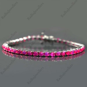 Natural Ethiopian Pink Opal Bracelet, 925 Sterling Silver, Pink Color Bracelet, Pink Stone Jewelry, Fire Pink Opal Bracelet, Gift for Her
