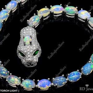 Natural Fire Opal Bracelet, Ethiopian Welo Opal, 925 Sterling Silver, Cobra Tennis Bracelet, Opal Jewelry, October Birthstone, Gift For Her