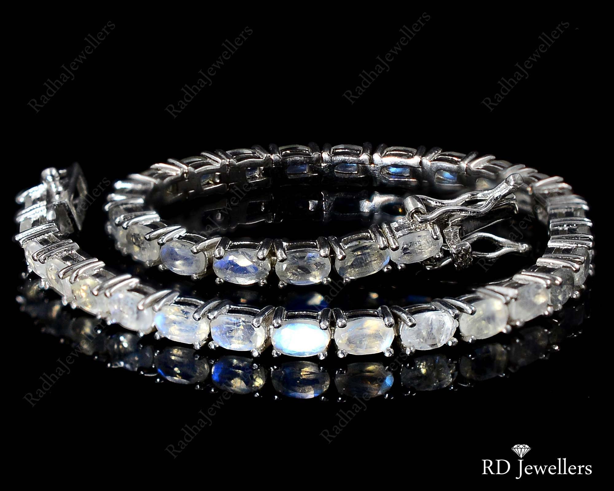 Moonstone tennis cheap bracelet