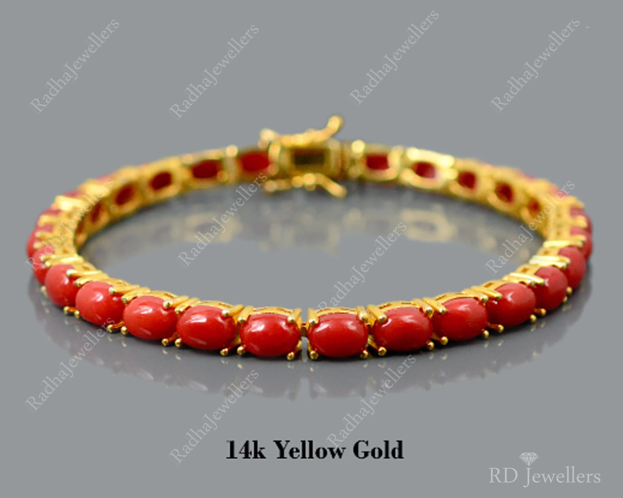 Gold coral bracelet best sale