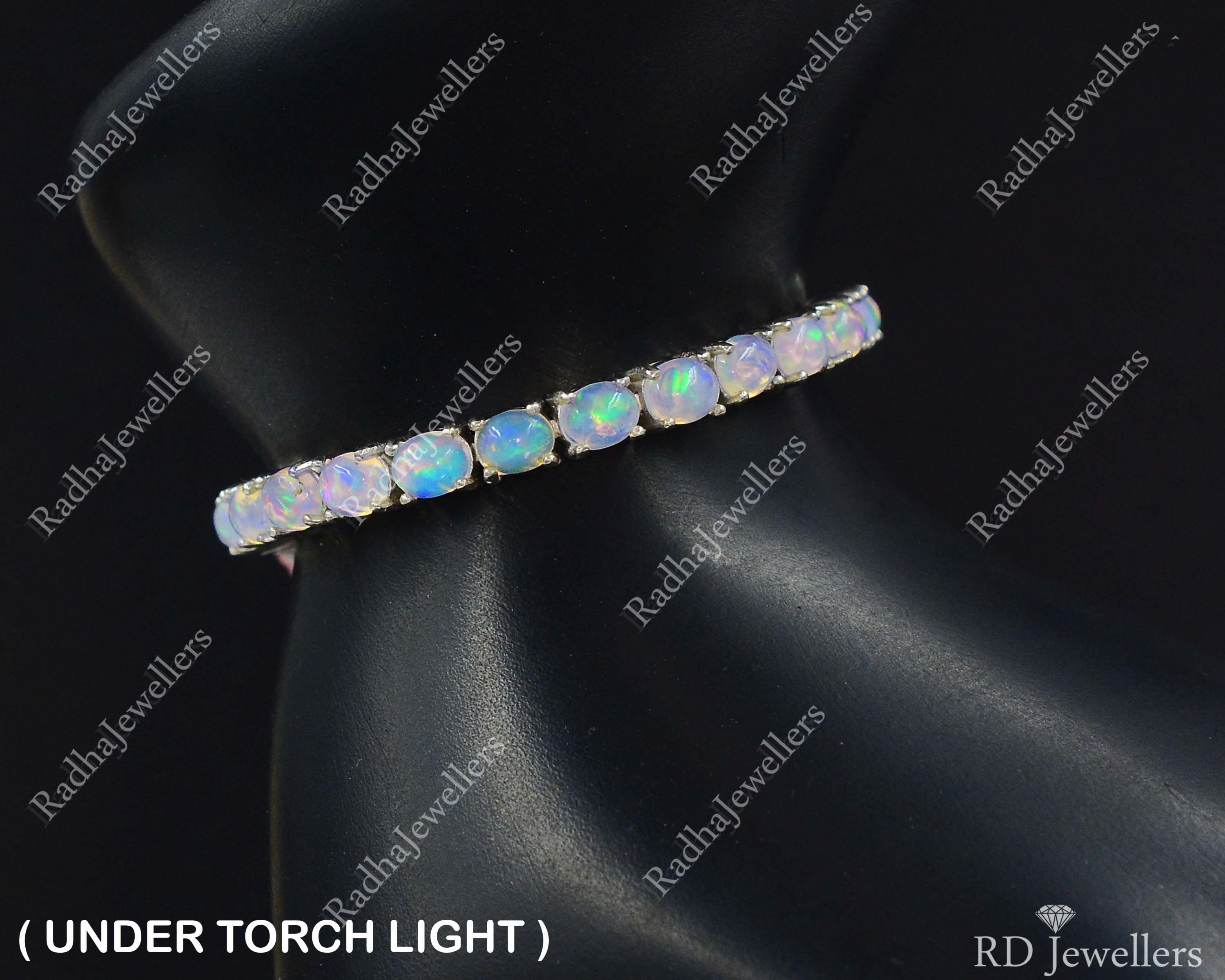 Bracciale In Opale Etiope Con Perline In Argento Sterling 925 - Foto 8