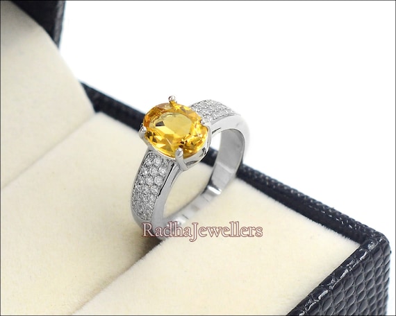 Anillo de citrino natural plata de ley 925 joyer a de citrino