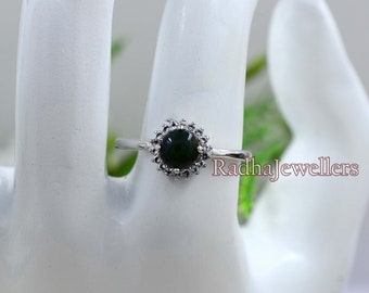 Natural Ethiopian Welo Black Opal Ring, 925 Sterling Silver, Opal Jewelry, Solitaire Ring, October Birthstone, Gift For Her, Christmas Gift