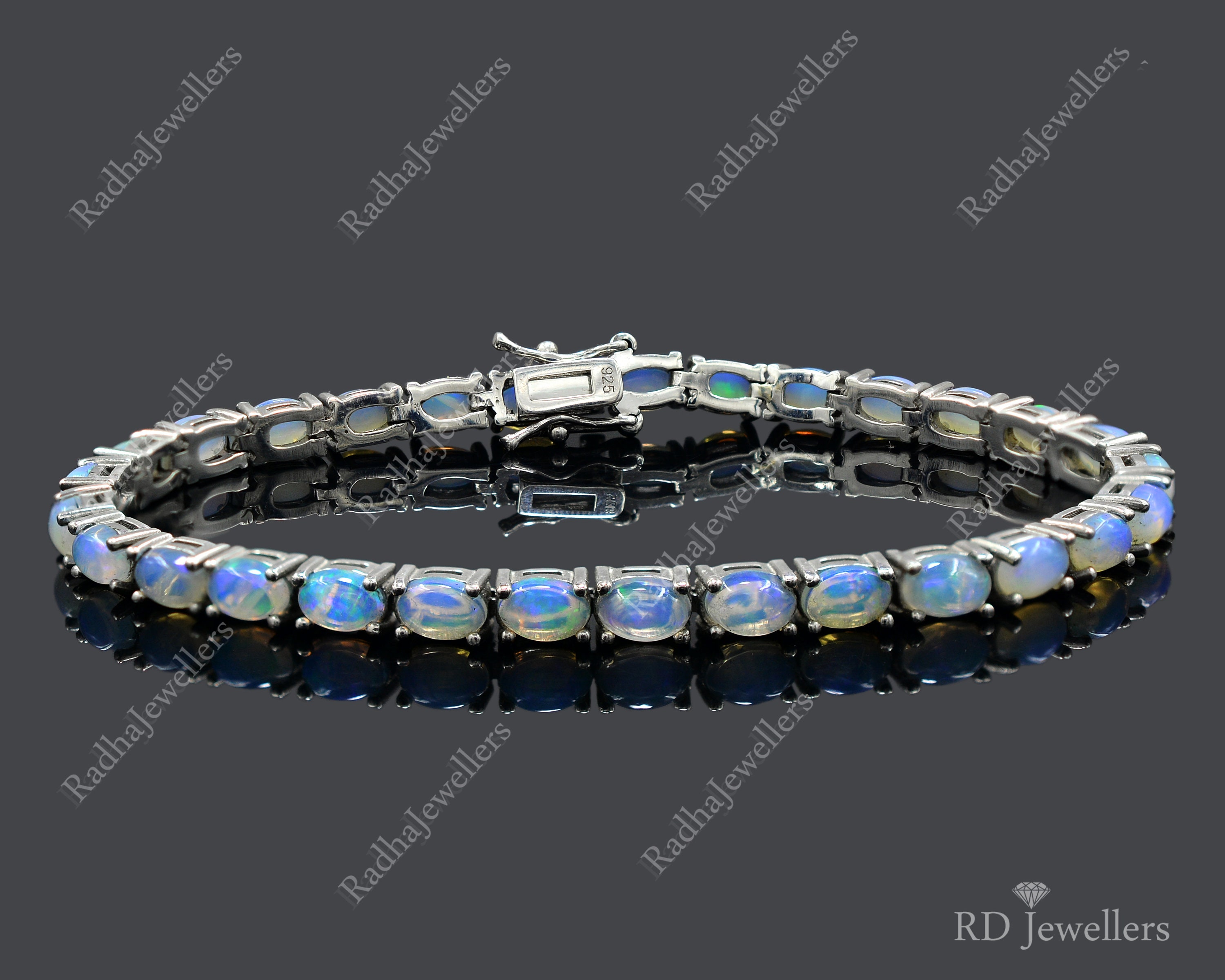 Bracciale In Opale Etiope Con Perline In Argento Sterling 925 - Foto 10