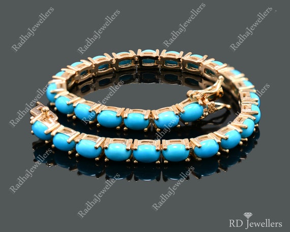 Natural Sleeping Beauty Turquoise Bracelet Tennis Bracelet 925 Sterling Silver December Birthstone Turquoise Jewelry Gift for Her Etsy