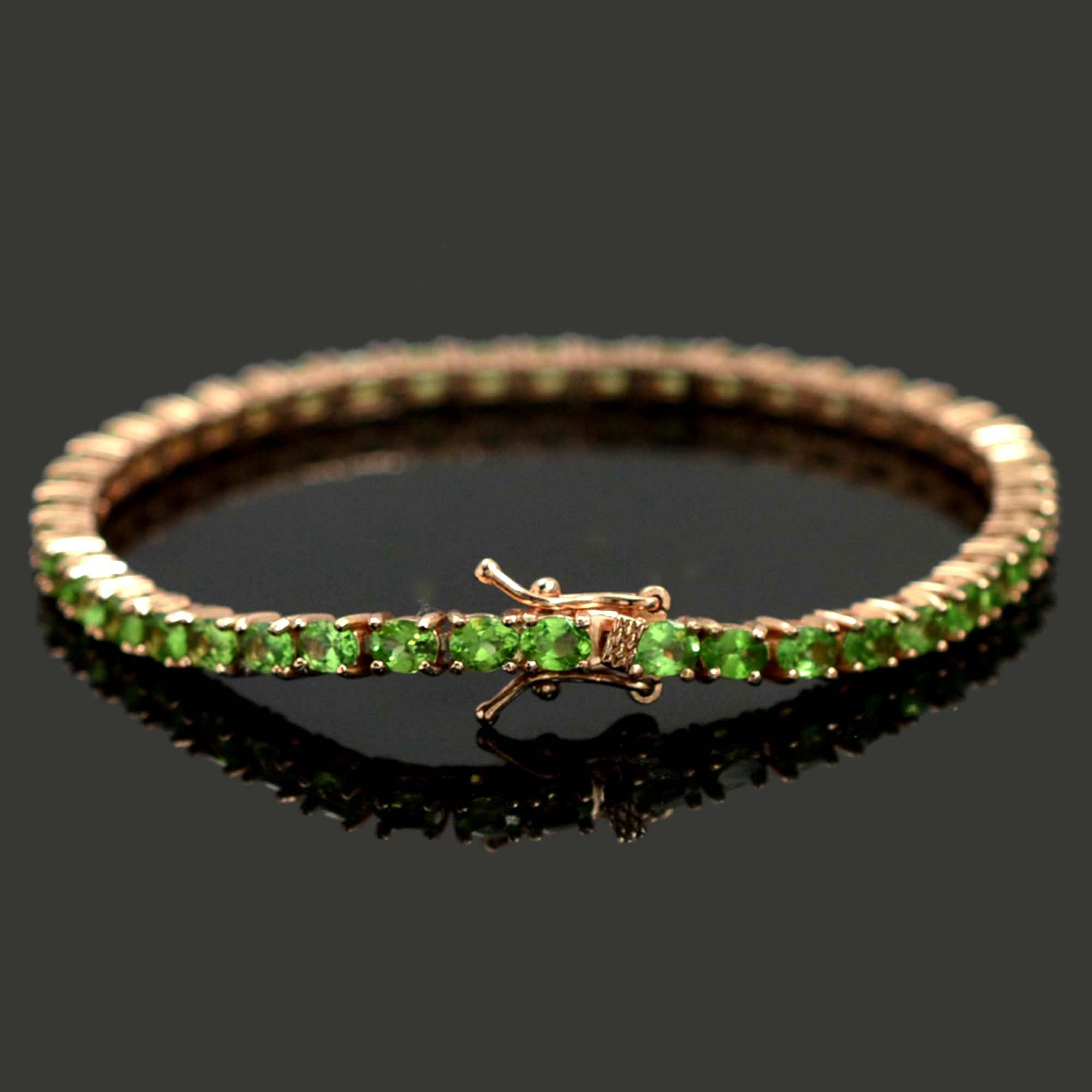 Natural Tsavorite Garnet Bracelet Tennis Bracelet 925 Silver | Etsy