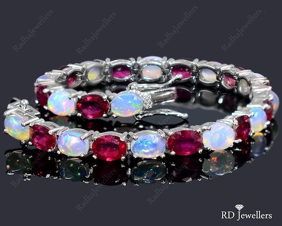 Opal and ruby bracelet deals