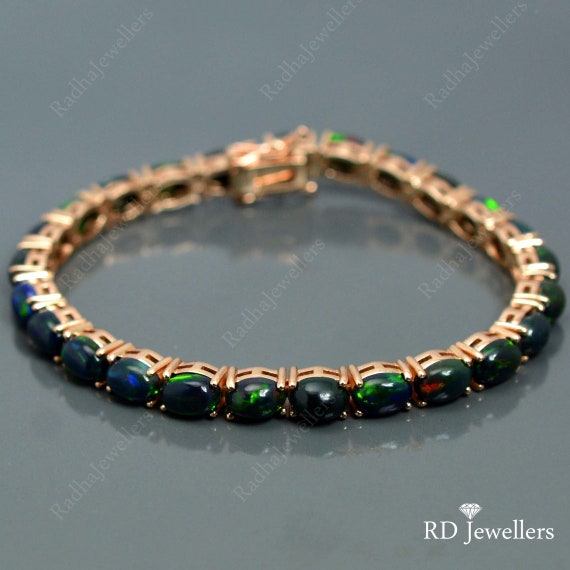 Opal Tennis bracelet 14kt Vermeil - Magnolia Hawaii