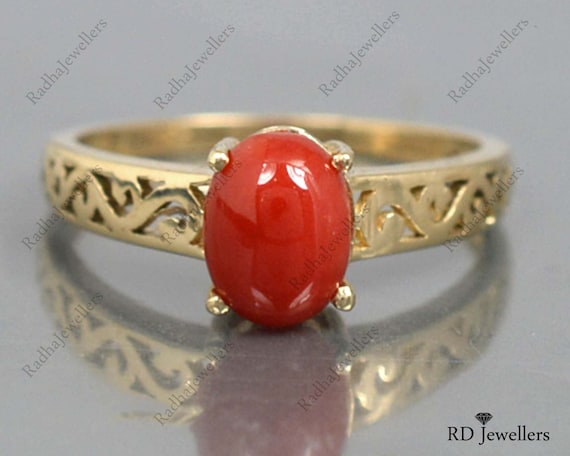 235-GR3179 - 22K Gold Men's Ring with Coral | Gold chains for men, Rings  for men, Mens gold rings