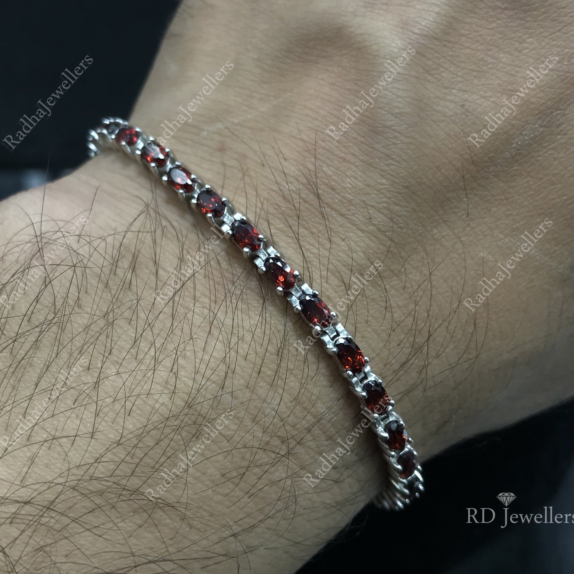 Natural Blood Red Garnet 925 Sterling Silver January - Etsy
