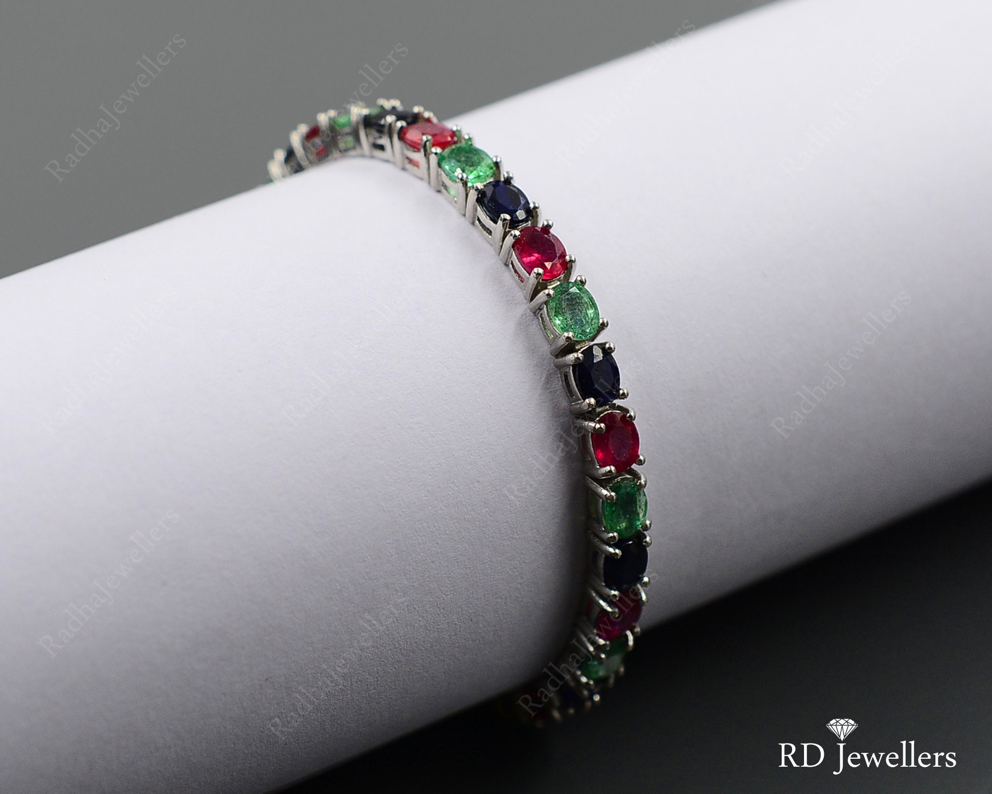 Dainty Ruby Emerald Spiral Design Thin Bangles Buy OnlineKollam Supreme