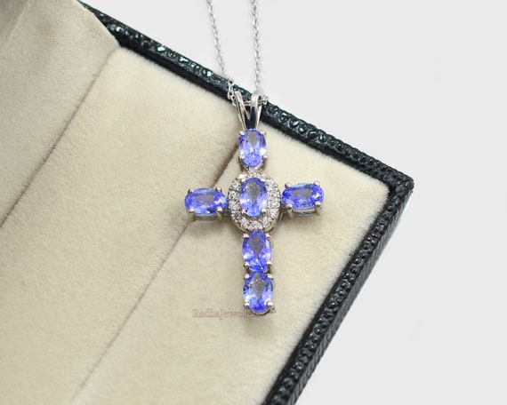Buy Our Natural Tanzanite Religious Pendant in 14k Gold | Chordia Jewels