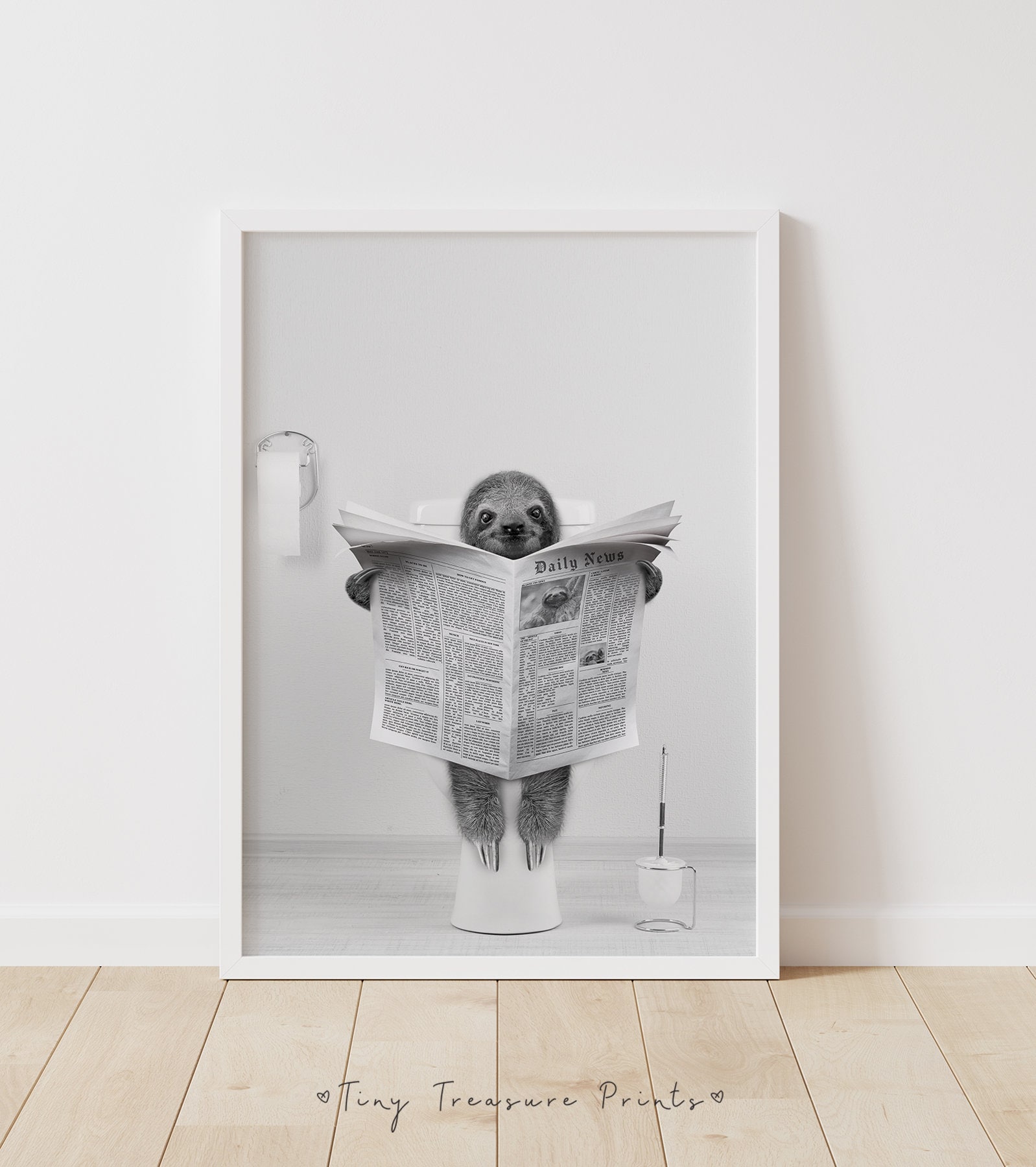 Discover Sloth Wall Art, Funny Bathroom Print, Toilet Poster, Bathroom Art, Sloth Poster