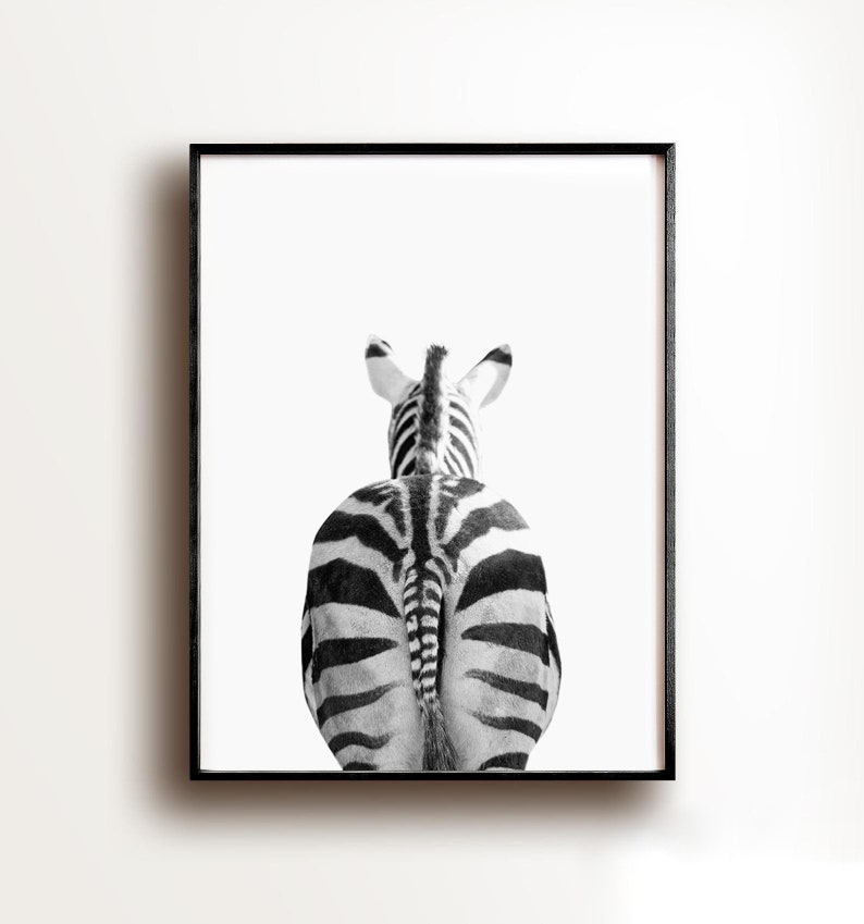 Set of 6 Animal Butt Prints Bathroom Wall Decor Safari Etsy