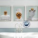 Custom Pet Portraits Set of 3, Funny Dog or Cat Portrait, Pet in Bathtub, Dog in Toilet, Personalized pet gift, Kids Bathroom Art, Dog Mom 