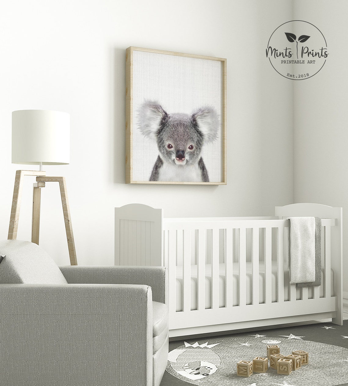 Baby Koala print Nursery Wall Art Baby Decor wall art Etsy