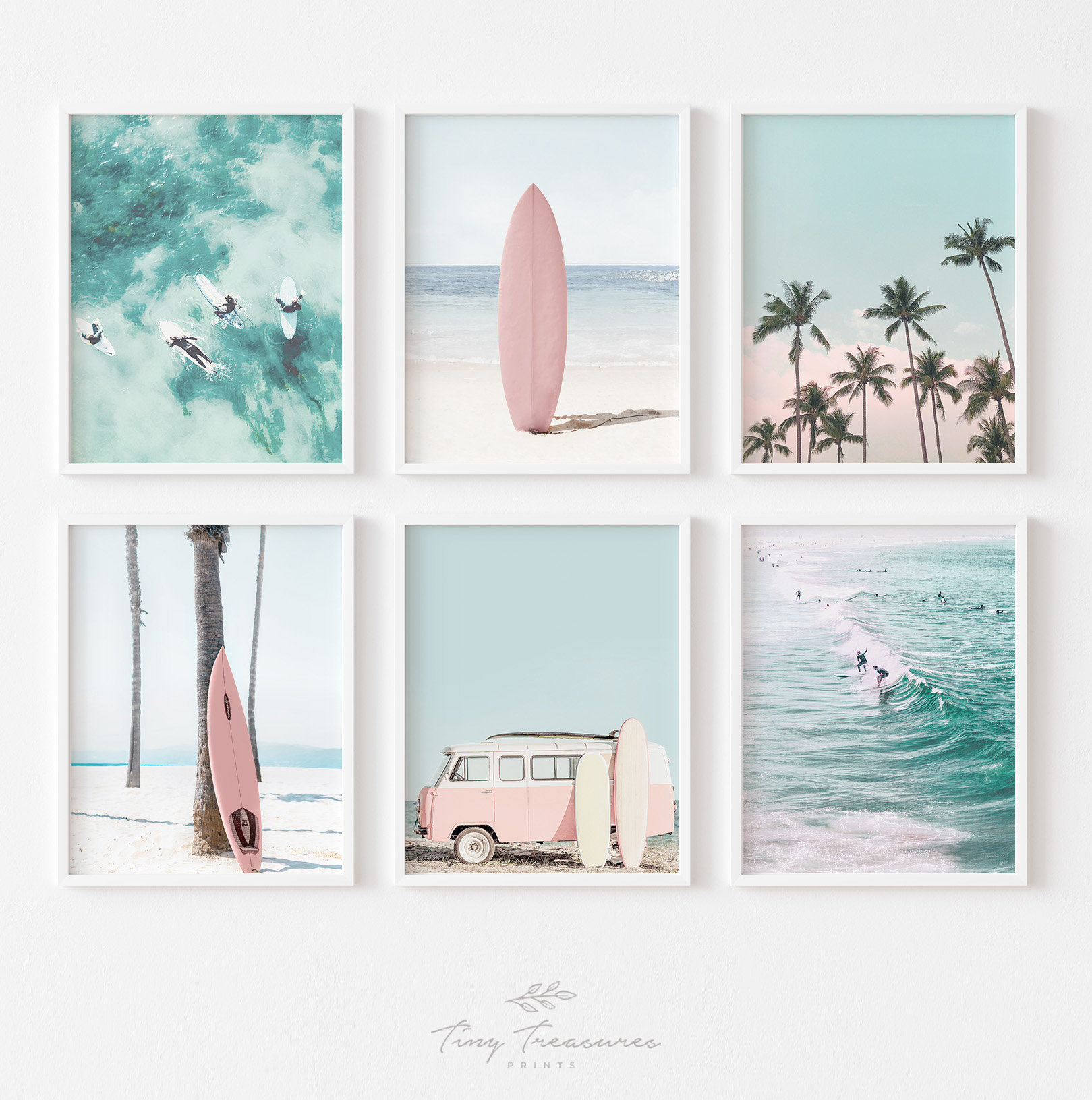 Tropical Beach Set Prints Ocean Poster Coastal Wall Art Etsy Australia