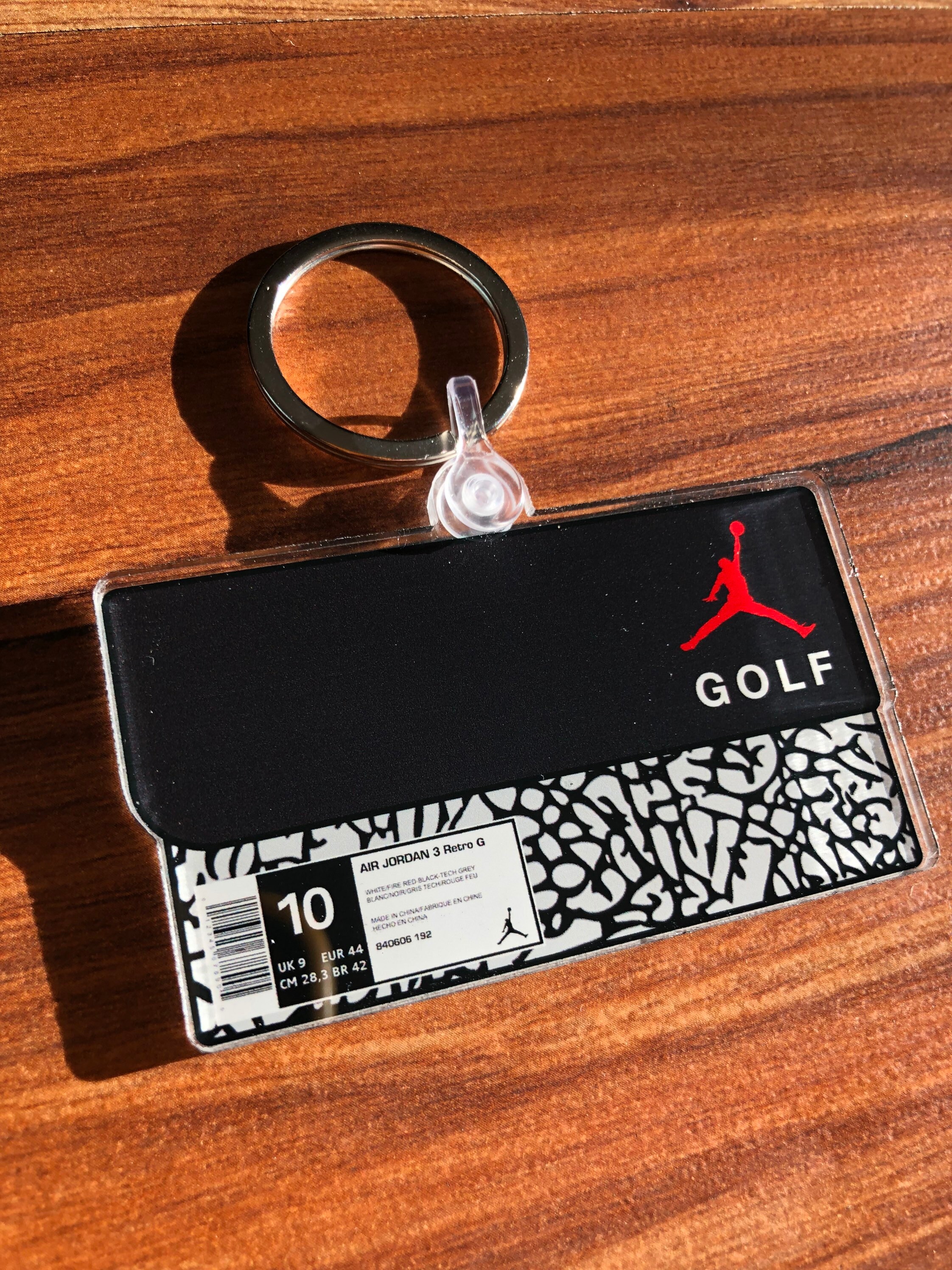 Jordan top 3 keychain