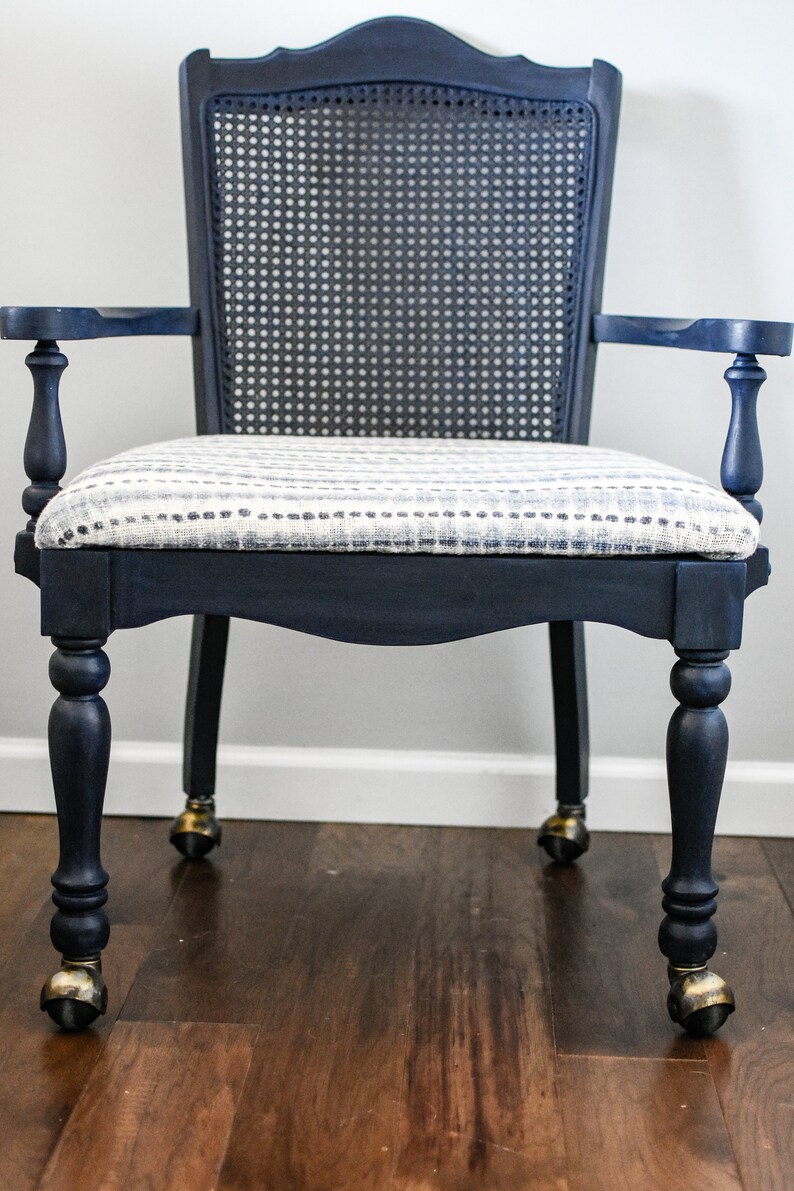 Sold Cane Chair Bohemian Vintage Office