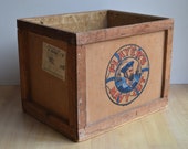Vintage 1950 39 s Player 39 s Navy Cut Wooden Crate Storage Box Packing Case 50cm x 39cm x 39cm